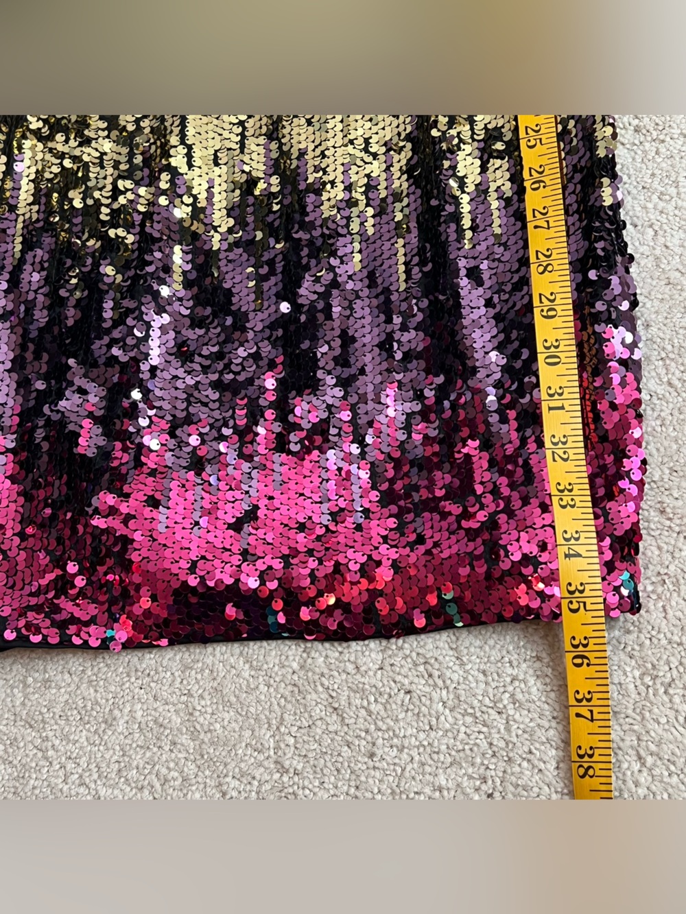 Marc New York NWT Rainbow Sequin Ombre Party Mini Dress Size 4 Homecoming - Picture 6 of 7